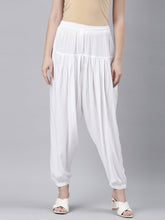 Load image into Gallery viewer, Go Colors White Woven Viscose Harem Pant
