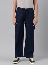 Load image into Gallery viewer, Go Colors Navy Linen Cargo Pants
