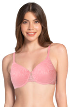 Load image into Gallery viewer, Amante Lace Dream Padded Wired Lace Bra - Salmon Rose_S.R 82701
