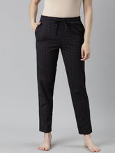 Load image into Gallery viewer, Go Colors Black Cotton Knit Printed Lounge Pants

