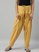 Load image into Gallery viewer, Go Colors Light Mustard Cotton Salwar
