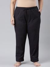 Load image into Gallery viewer, Go Colors Black Cotton Knit Printed Lounge Pants

