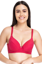 Load image into Gallery viewer, Amante Smooth Definition Padded Wired Full Coverage T-Shirt Bra - Persian Red 75701
