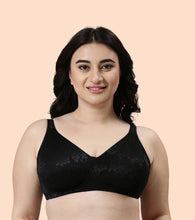 Load image into Gallery viewer, Enamor Plunge Neck, Power Jacquard Lift, Women's Everyday Cotton-Rich Lined Full Support Minimizer Bra - All Day Comfort, Non-Padded, Wirefree, High-Coverage - F135
