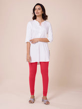 Load image into Gallery viewer, Go Colors Rusty Rose Cotton Stretch Churidar
