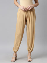 Load image into Gallery viewer, Go Colors Wheat Viscose Stretch Harems
