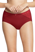 Load image into Gallery viewer, Amante Solid High Rise Seamed Full Brief Panty - Port Wine 75201
