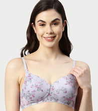 Load image into Gallery viewer, Enamor Innovations  Ecolite, Smoother Perfect Lift Women's T-Shirt Bra - Padded, Wirefree, High Coverage  - F165 (Dainty Petal Print)
