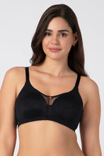 Load image into Gallery viewer, Amante Chic Smooth Non-Padded Non-Wired Minimizer Bra - Black 09801

