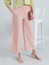 Load image into Gallery viewer, Go Colors Baby Pink Cotton Hakoba Palazzo
