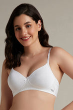 Load image into Gallery viewer, Amante Simply Soft Padded Non-Wired Cotton Bra - White
