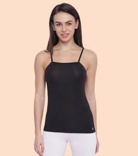 Load image into Gallery viewer, Enamor Sleeveless Regular Length Slim Fit camisole For Women - All Day Comfort, Modal Fabric - E007 (Black)
