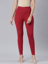 Load image into Gallery viewer, Go Colors Dark Red Ponte Smart Fit Leggings
