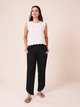Load image into Gallery viewer, Go Colors Black Cotton Stretch Dhoti Pant

