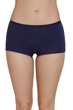 Load image into Gallery viewer, Amante Solid Mid Rise Boyleg Panty - Midnight 89801
