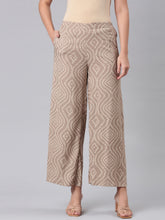 Load image into Gallery viewer, Go Colors Beige Woven Viscose Printed Palazzo

