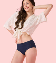 Load image into Gallery viewer, Enamor IP01 Innovations Bamboo Bliss, Anti Rash, All Day Comfort, Mid Waist Brief Panty for Women - Super Soft, Naturally Absorbent, Antimicrobial with Stain release, Inner Elastic, Full Coverage-  Pack of 1 (Eclipse)
