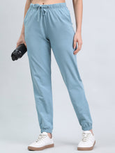 Load image into Gallery viewer, Go Colors Dusty Blue Cotton Stretch Casual Joggers
