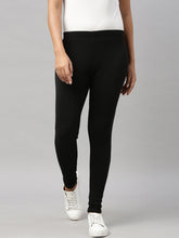 Load image into Gallery viewer, Go Colors Black Terry Warm Leggings
