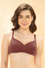 Load image into Gallery viewer, Amante Breathable Easy Padded Wired Cotton Bra - Caramel Nude 107001
