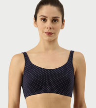 Load image into Gallery viewer, Enamor Low Impact Women's Cotton Everyday Sports Bra - All Day Comfort, Non Padded, Wirefree, High Coverage - SB06 (Ditsy Heart Print)
