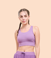 Load image into Gallery viewer, Enamor A202 Basic Workout Sports Bra Medium Impact Dry Fit Longline Basic Sports Bra
