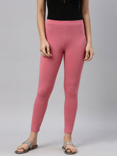 Load image into Gallery viewer, Go Colors Light Rust Cotton Stretch Ankle Length Leggings
