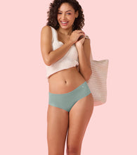 Load image into Gallery viewer, Enamor PH40 Innovations Invisi, All Day Comfort, Mid Waist Hipster Panty for Women - No Visible Panty Lines, Sweat wicking, Free Cut, Full Coverage -  Pack of 1 (Jadeite)
