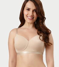 Load image into Gallery viewer, Enamor Innovations Fabcool Breathable Cup Women's T-Shirt Bra - Antimicrobial Comfort, Perforated Cups Padded, Wirefree, High Coverage - A165 (Pale Skin)
