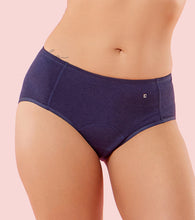 Load image into Gallery viewer, Enamor IP12 Bamboo Cotton Period Panty - Mid Waist, Full Back Coverage, Extended Protective Lining  with Extra Layer at the Crotch - Eclipse
