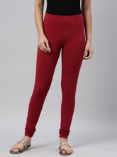 Load image into Gallery viewer, Go Colors Light Maroon Cotton Stretch Churidar
