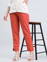 Load image into Gallery viewer, Go Colors Rust Cotton Pencil Pant
