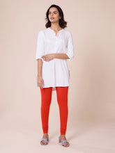 Load image into Gallery viewer, Go Colors Rust Cotton Stretch Churidar

