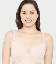 Load image into Gallery viewer, Enamor Innovations Invisibra, Ultra smooth, Flexi Wire Lift, Bonded, Women's T-Shirt Bra - Seamless, No-Pinch, Padded, Wirefree, Medium Coverage - F084 (Nude)
