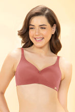 Load image into Gallery viewer, Amante Effortless Support Padded Non-Wired Bra - Cherry Mahogany
