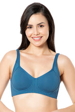 Load image into Gallery viewer, Amante Cool Contour Solid Non Padded Non-Wired Super Support Bra - Blue Sapphire 10421
