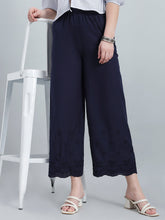 Load image into Gallery viewer, Go Colors Navy 100% Cotton Hakoba Wide Pant
