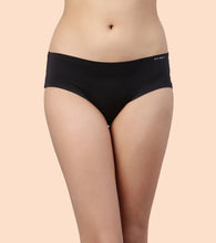Load image into Gallery viewer, Enamor PB40 Innovations Invisi, All Day Comfort, Low Waist Bikini Panty for Women - No Visible Panty Lines, Sweat wicking, Free Cut, Regular Coverage - Pack of 1 (Jet Black)
