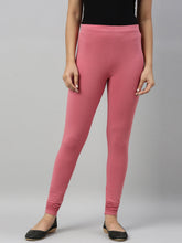 Load image into Gallery viewer, Go Colors Rusty Pink Cotton Stretch Churidar
