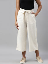 Load image into Gallery viewer, Go Colors Cream Linen Blend Culottes
