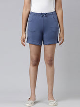 Load image into Gallery viewer, Go Colors Jeans Blue Cotton Knit Shorts
