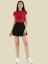 Load image into Gallery viewer, Go Colors Black Cotton Twill Shorts
