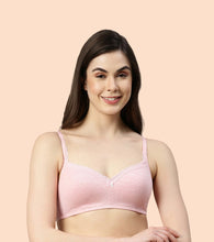 Load image into Gallery viewer, Enamor Smoothening Women's Cotton Everyday Balconette T-Shirt Bra - All Day Comfort, Full Support, Padded, Wirefree, Medium-Coverage - A017
