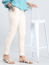 Load image into Gallery viewer, Go Colors Ecru Ponte Smart Fit Kurti Pant

