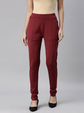 Load image into Gallery viewer, Go Colors Maroon Roma Ponte Pants
