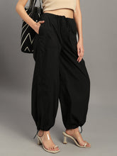 Load image into Gallery viewer, Go Colors Black Parachute Pants
