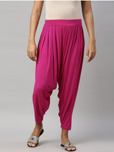 Load image into Gallery viewer, Go Colors Dark Rose Viscose Stretch Patiala
