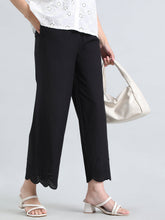 Load image into Gallery viewer, Go Colors Black Cotton Hakoba Palazzo
