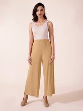 Load image into Gallery viewer, Go Colors Wheat Viscose Knit Palazzo
