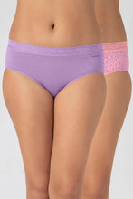Load image into Gallery viewer, Amante Lace Waistband Hipster Panty (Pack of 2 Prints &amp; Colors May Vary) - Mixed Assorted 09203
